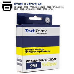 Hp 953-F6U14A Muadil Kartuş, Sarı - Hp