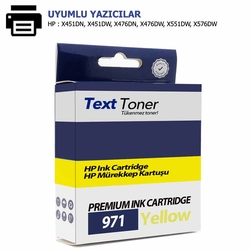 Hp 971-CN624A Muadil Kartuş, Sarı - Hp
