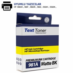 Hp 981A-J3M71A Muadil Kartuş, Mat Siyah - Hp