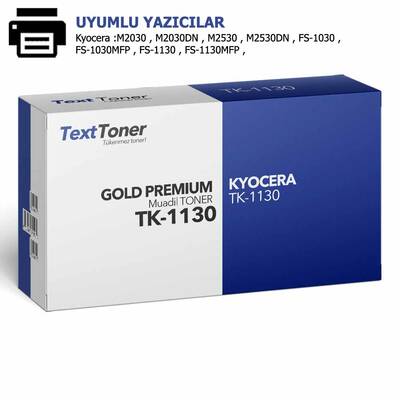 Kyocera TK-1130 Muadil Toner, Siyah - 1