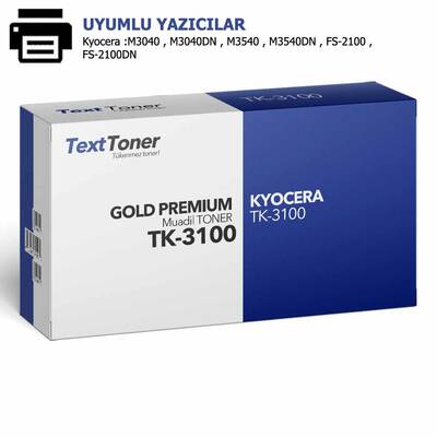 Kyocera TK-3100 Muadil Toner, Siyah - 1