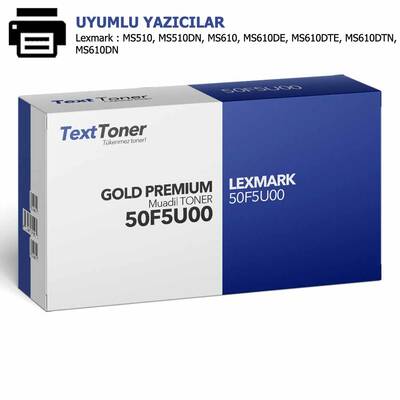 LEXMARK 50F5U00-MS510 Muadil Toner, Siyah - 1