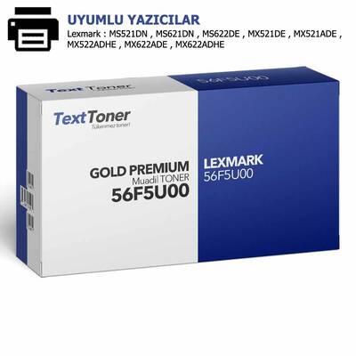 LEXMARK 56F5U00-MX521DE Muadil Toner, Siyah - 1