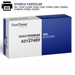 OKI 42127489-C5100 Muadil Toner, Kırmızı - OKI