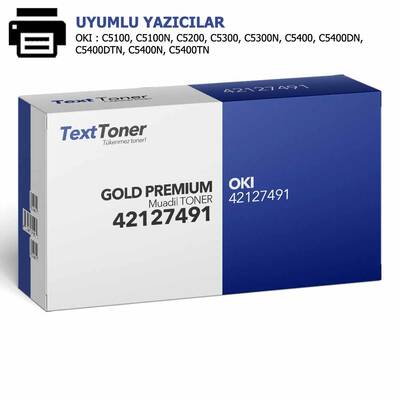 OKI 42127491-C5100 Muadil Toner, Siyah - 1