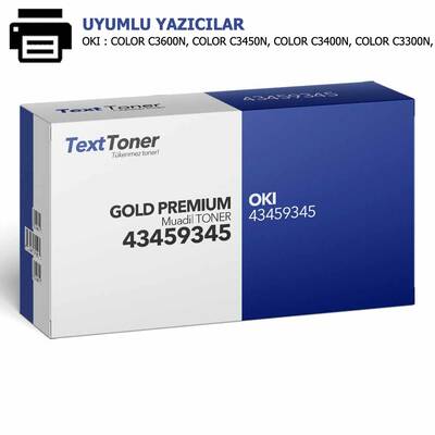 OKI 43459345-COLOR C3600N Muadil Toner, Sarı - 1