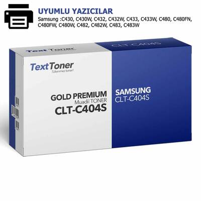 Samsung CLT-C404S Muadil Toner, Mavi - 1